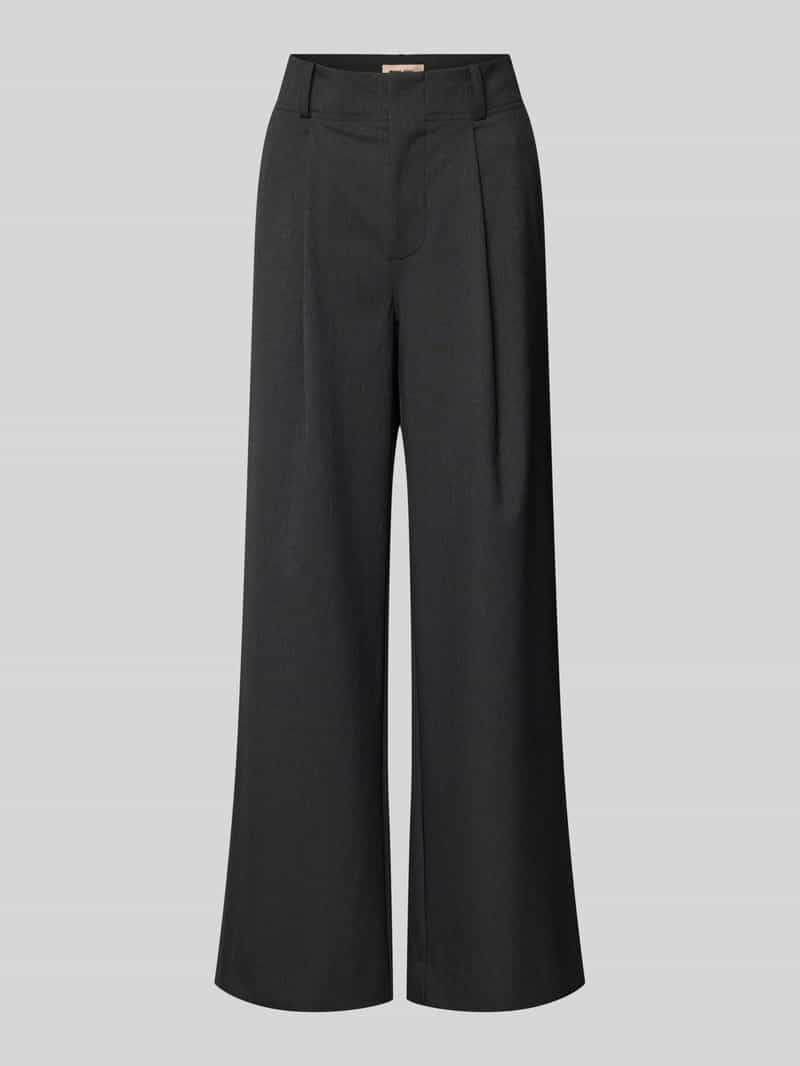 MOS MOSH Wide leg stoffen broek met bandplooien model 'Evine Scarla'