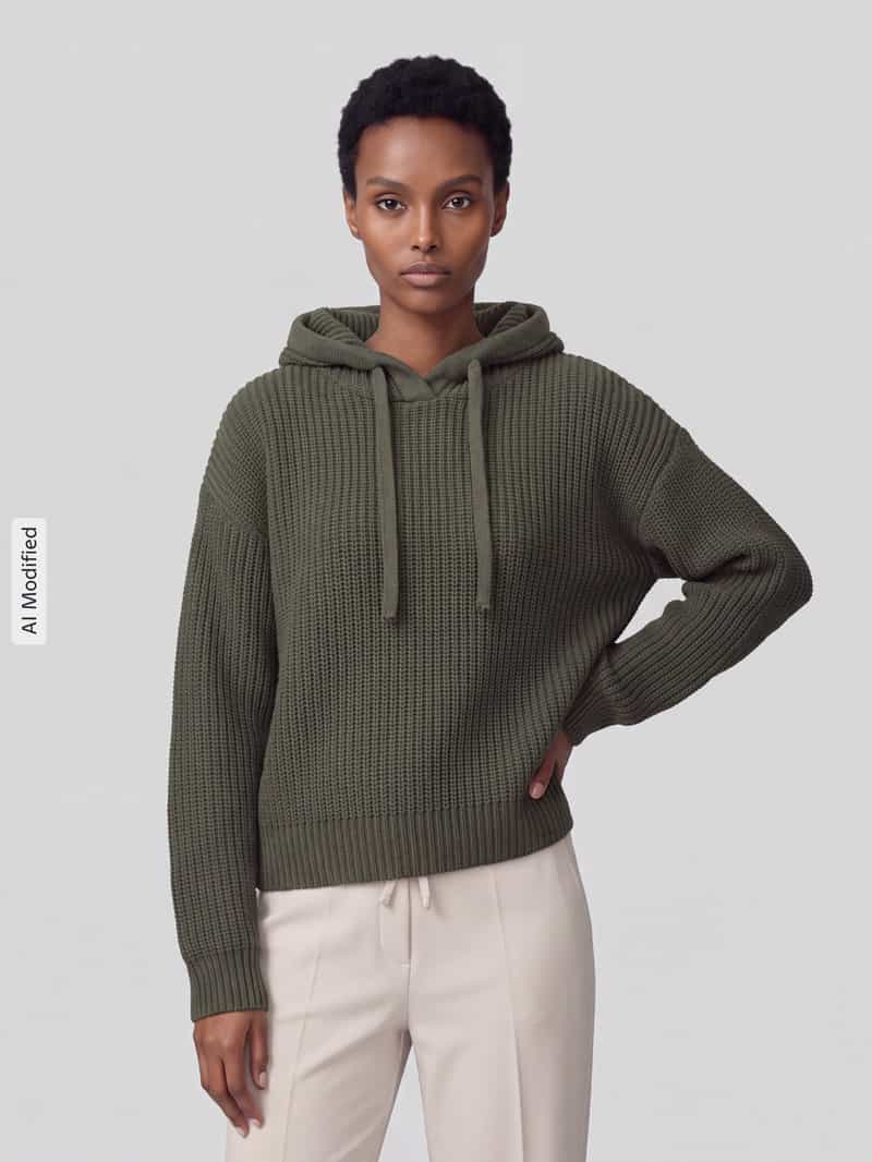 Vero Moda Regular fit pullover met capuchon en tunnelkoord