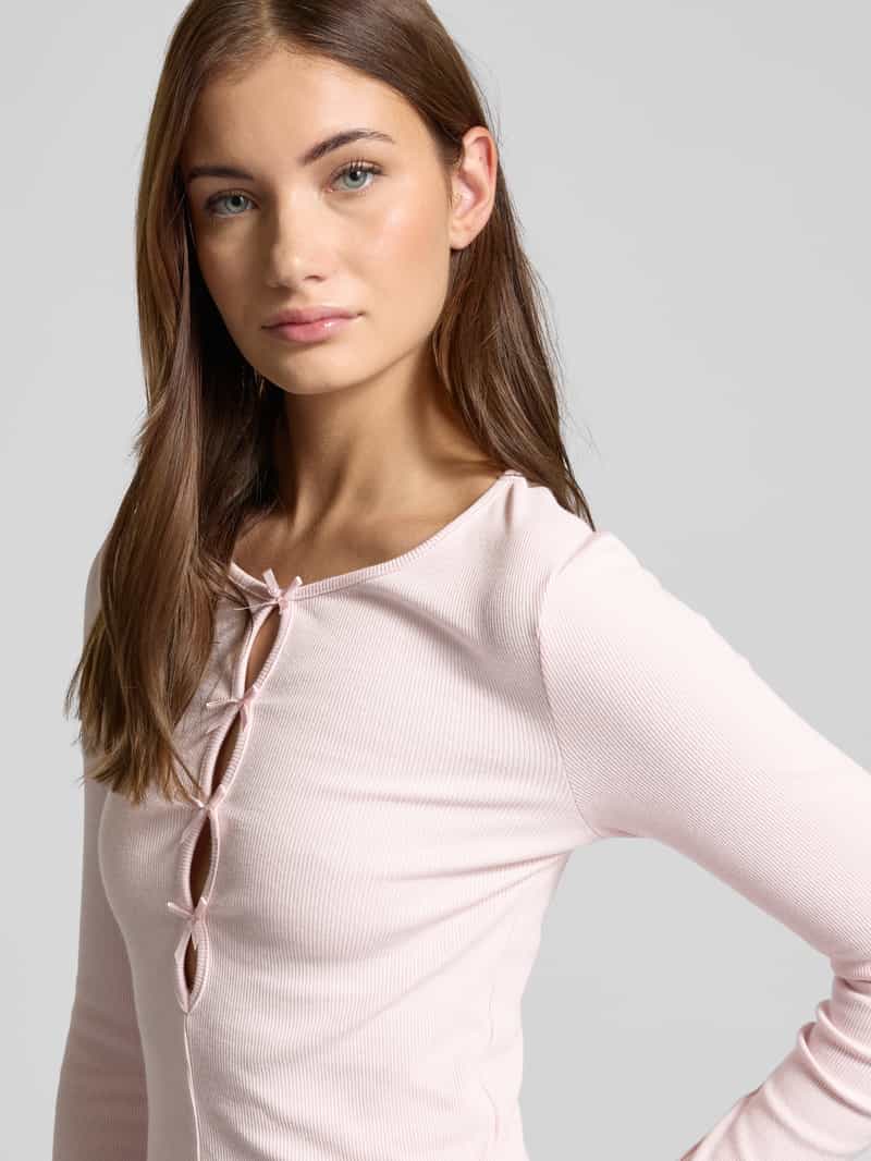 Gina Tricot Shirt met lange mouwen en strikdetails