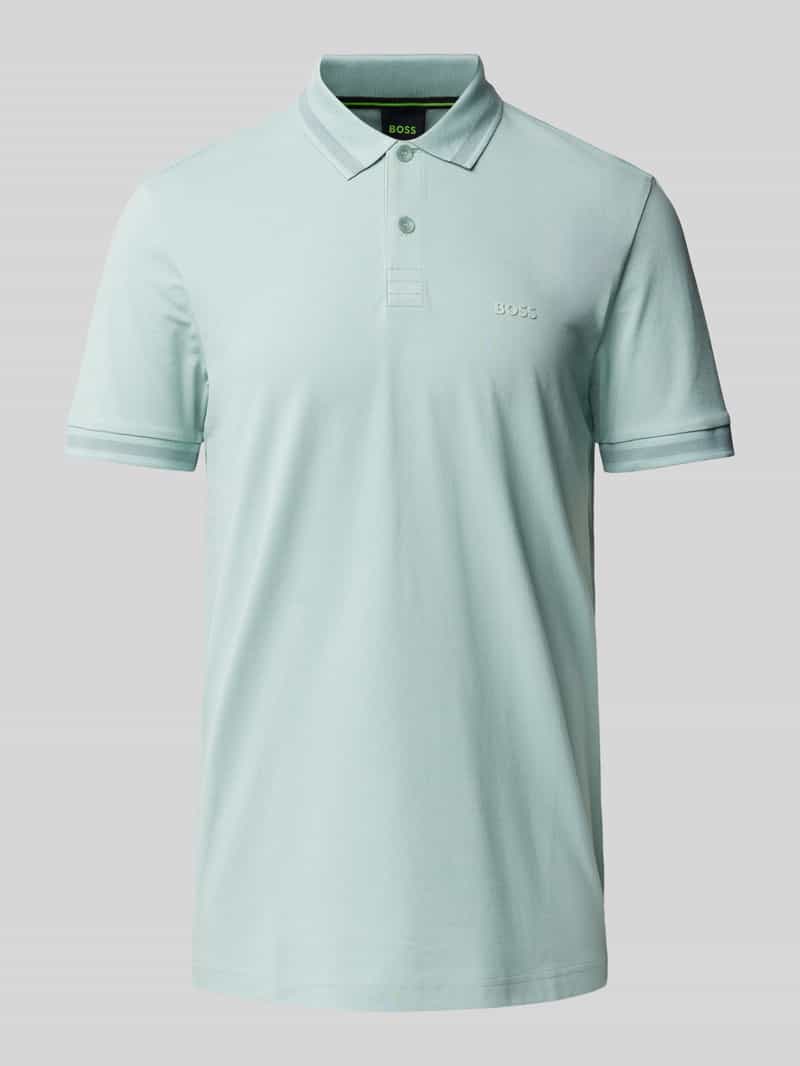 BOSS Green Poloshirt met labeldetail