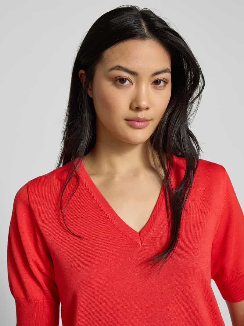 FREE QUENT Gebreid shirt met V-hals model 'Katie'