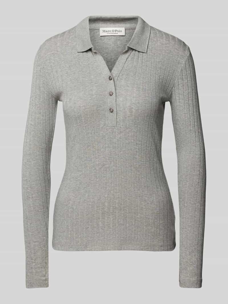 Marc O'Polo Slim fit shirt met lange mouwen en biologisch katoen