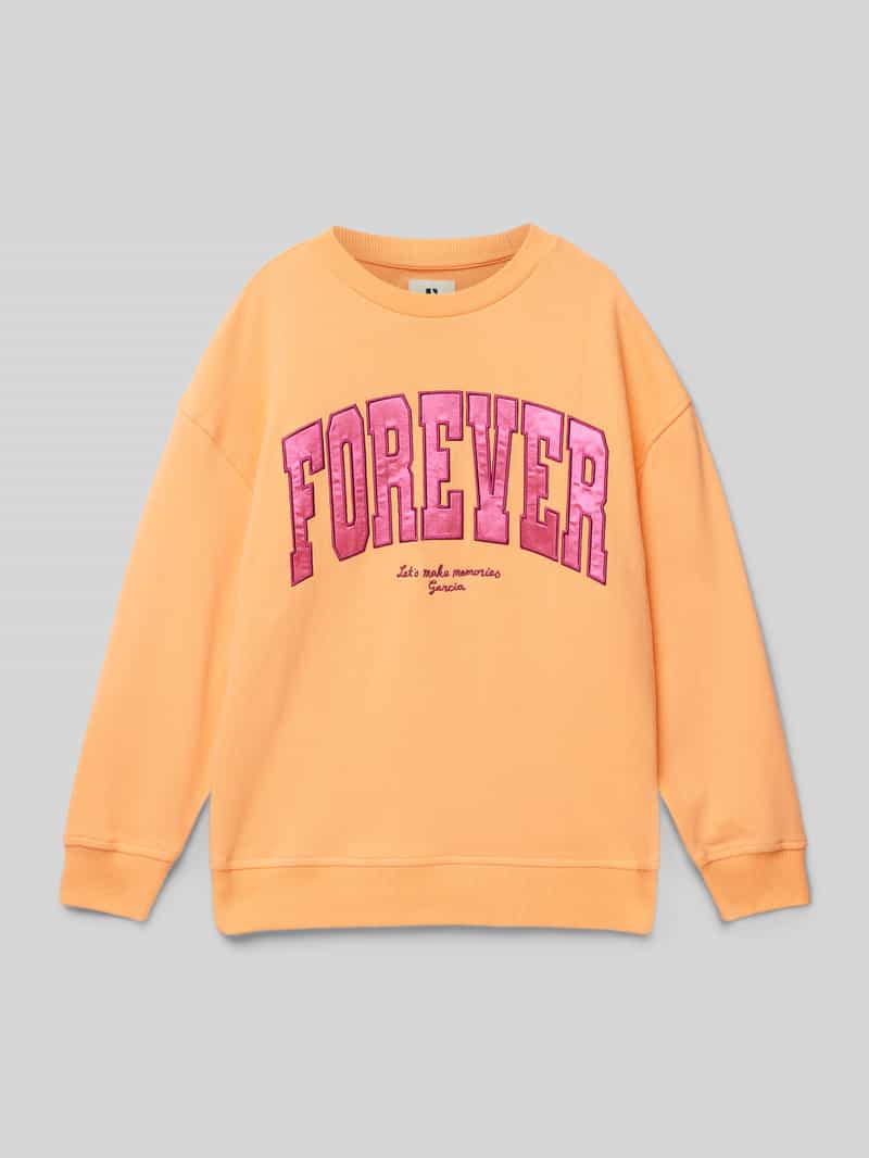 Garcia Oversized sweatshirt met labelprint