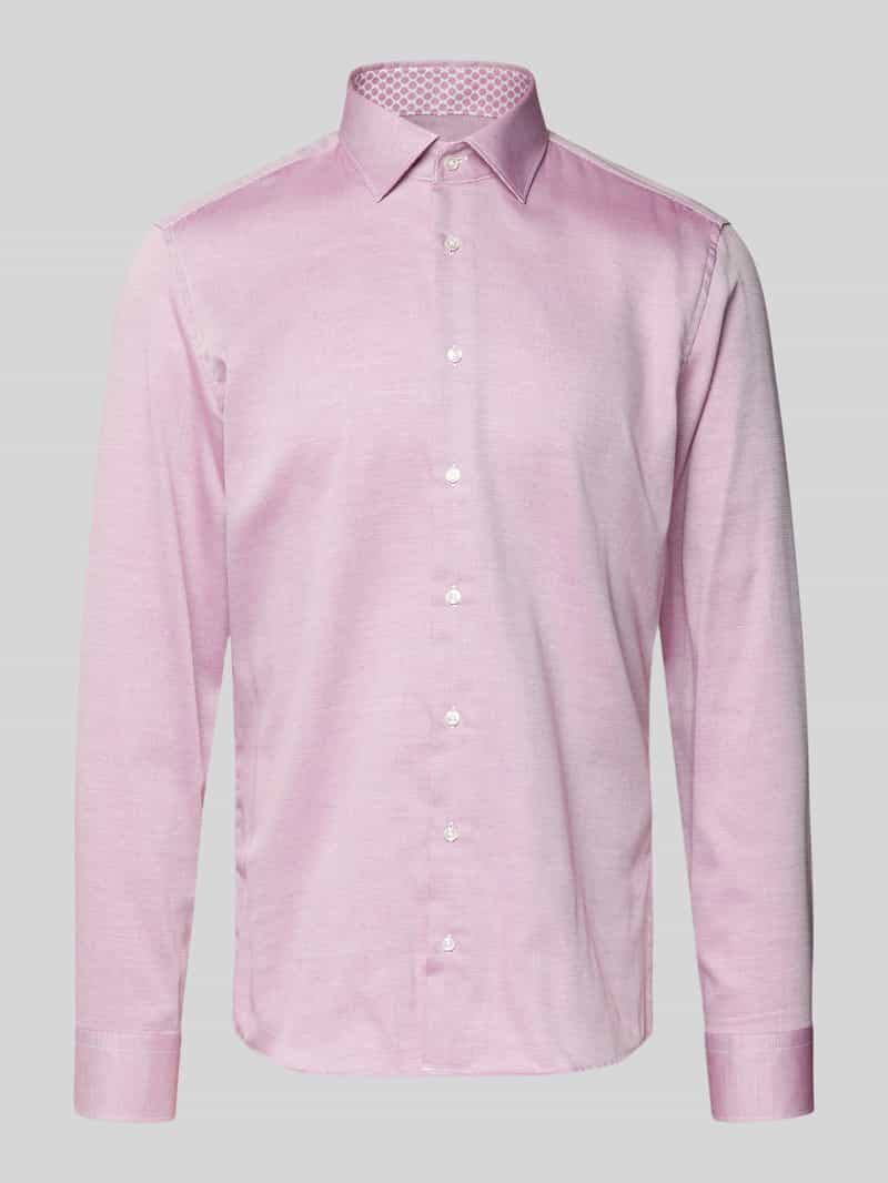 seidensticker Slim fit zakelijk overhemd van katoen met kentkraag