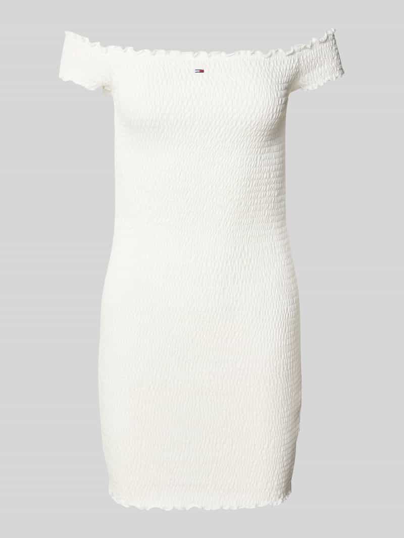 Tommy Jeans Slim fit bodycon-mini-jurk met carmenhals