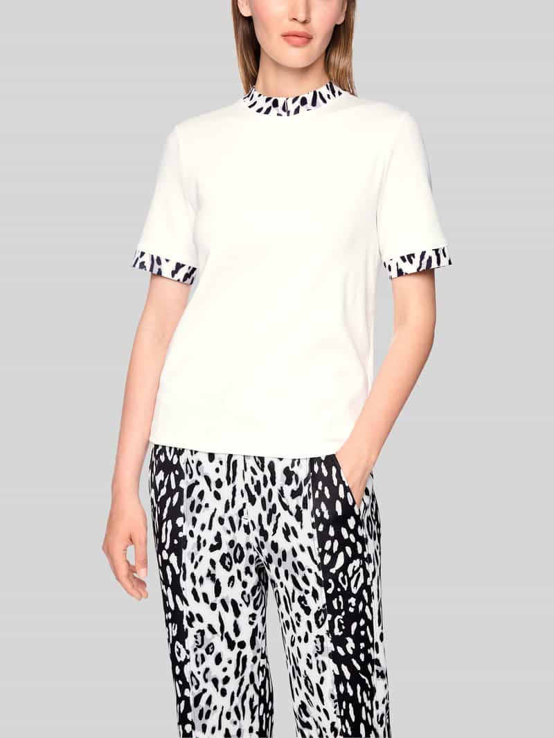 Marc Cain T-shirt met contrasterende kraagafwerking