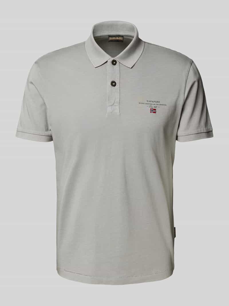 Napapijri Regular fit poloshirt met labelstitching model 'elbas'