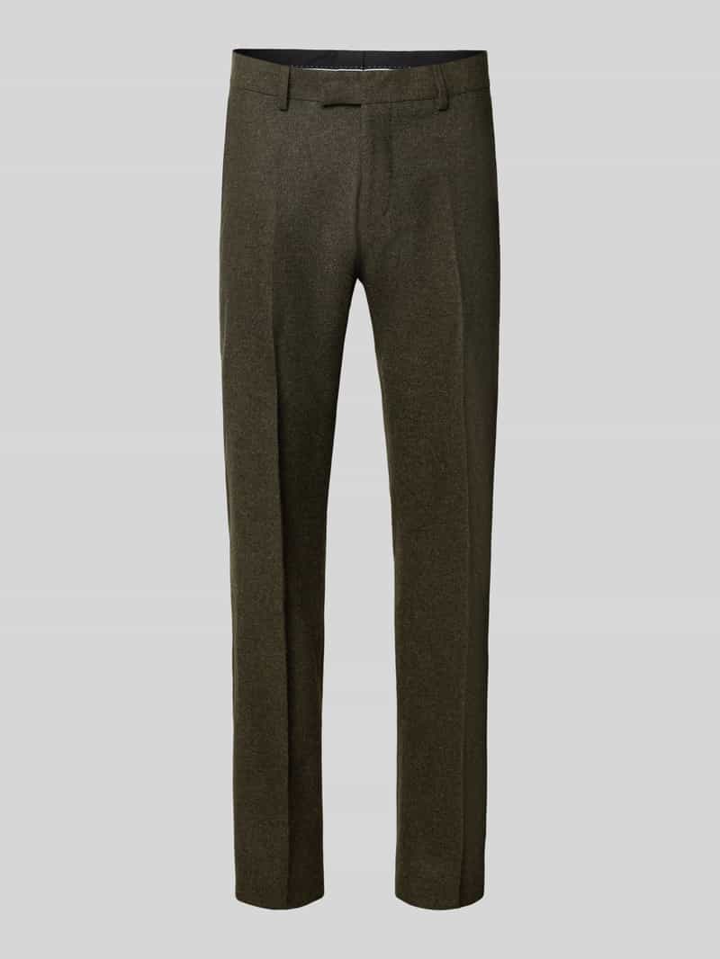 slim fit broek van wolmix met katoenmodel 'Tenuta'