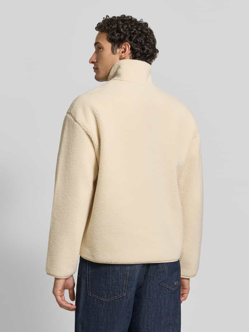 Lacoste Regular fit sweatshirt met schipperskraag beige gemêleerd, foto 2