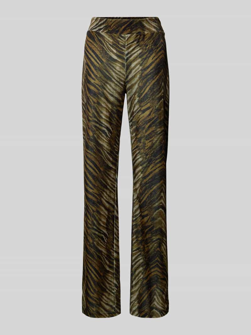 Relaxed fit stoffen broek met elastische band