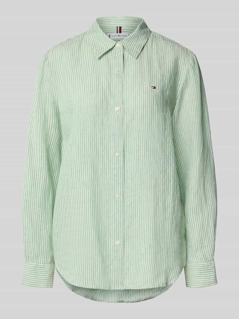 Tommy Hilfiger Regular fit overhemdblouse van puur linnen