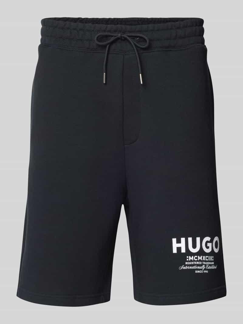 Hugo Blue Regular fit sweatshorts van puur katoen model 'NOMARIO'