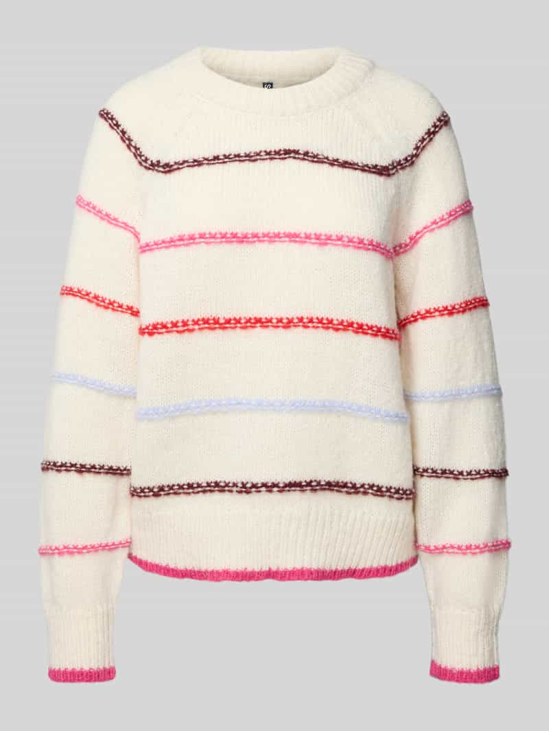 Pieces Regular fit gebreide pullover met raglanmouwen model 'NELIA'