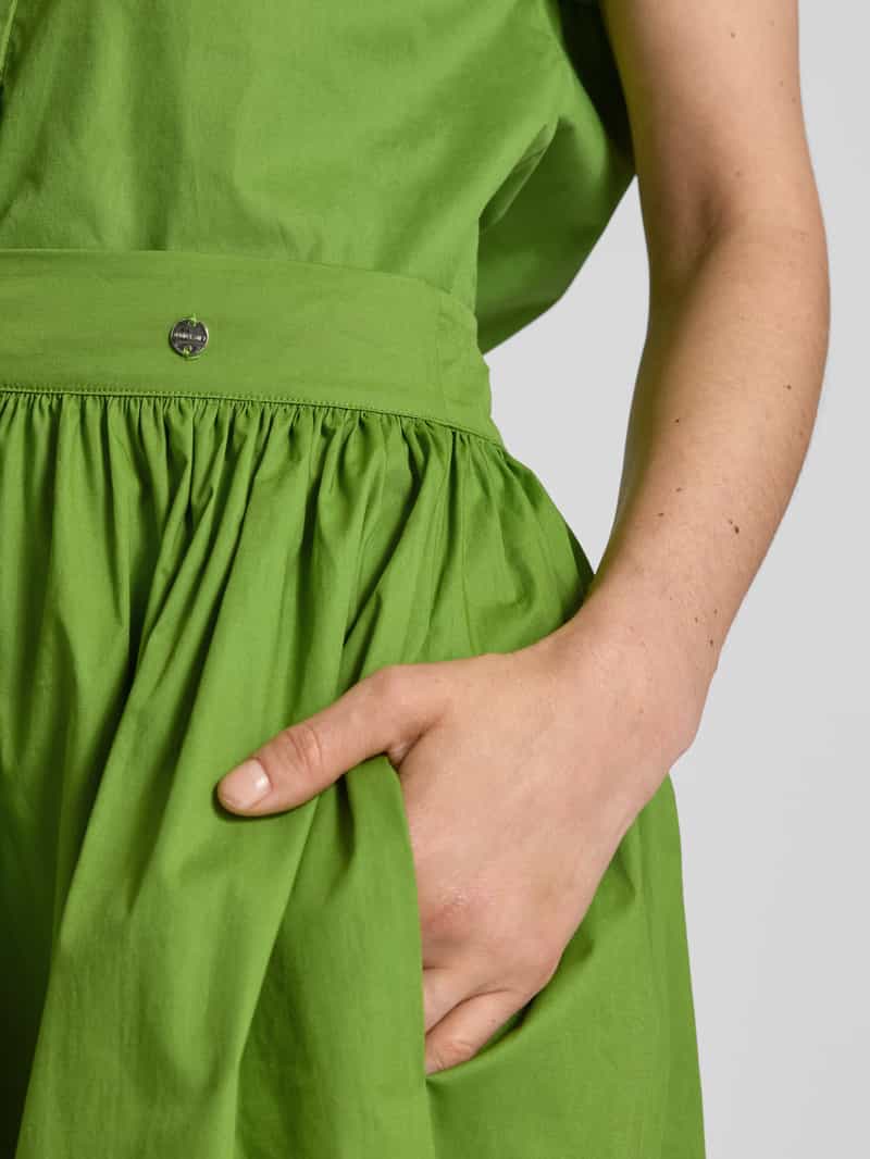 Marc Cain Knielange rok met labeldetail
