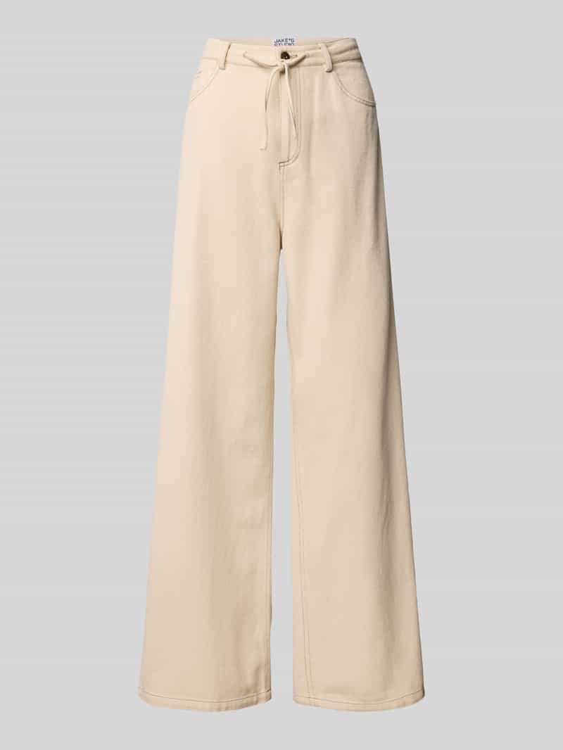 JAKE*S STUDIO WOMAN Jeans met wijde pijpen en tunnelkoord