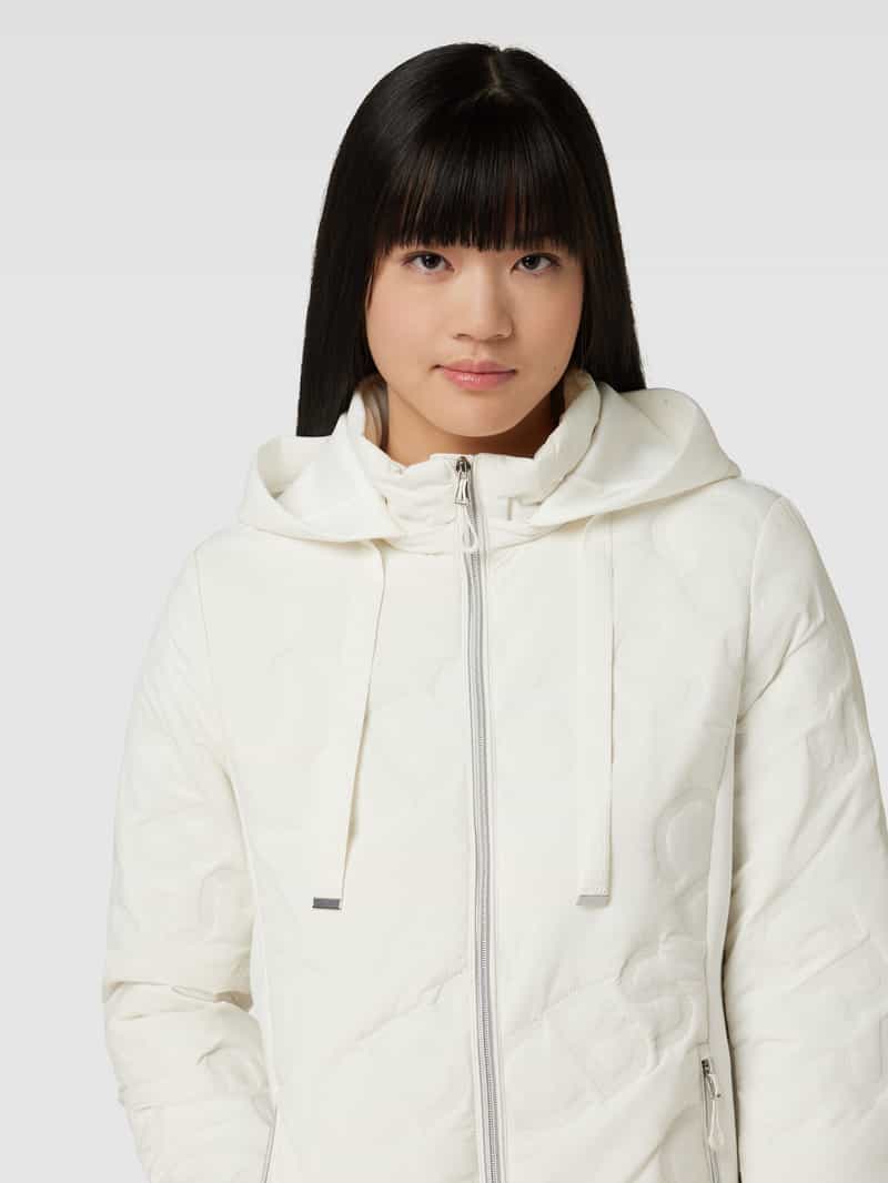 Christian Berg Woman Selection Gewatteerd jack met inzet van scuba en capuchon