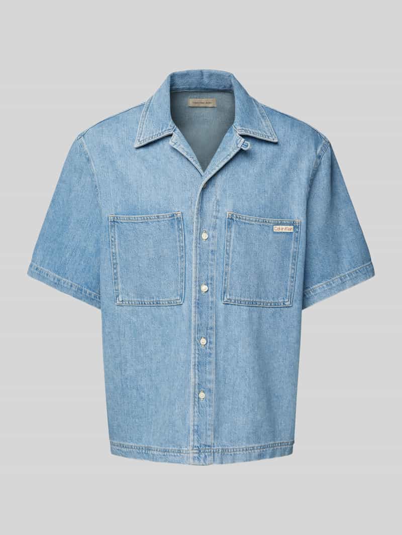 Calvin Klein Jeans Relaxed fit jeansoverhemd met borstzakken
