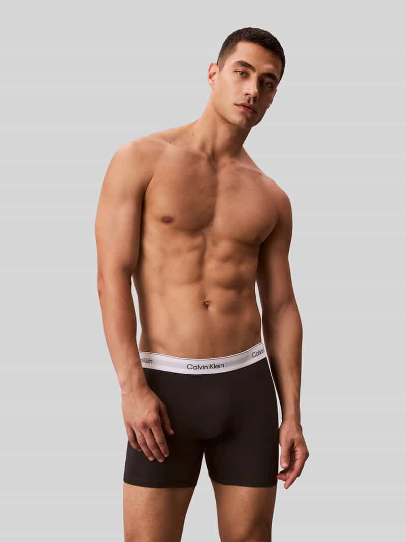 Calvin Klein Broek & boxershort met elastische label in band in set van 3 zwart, foto 3