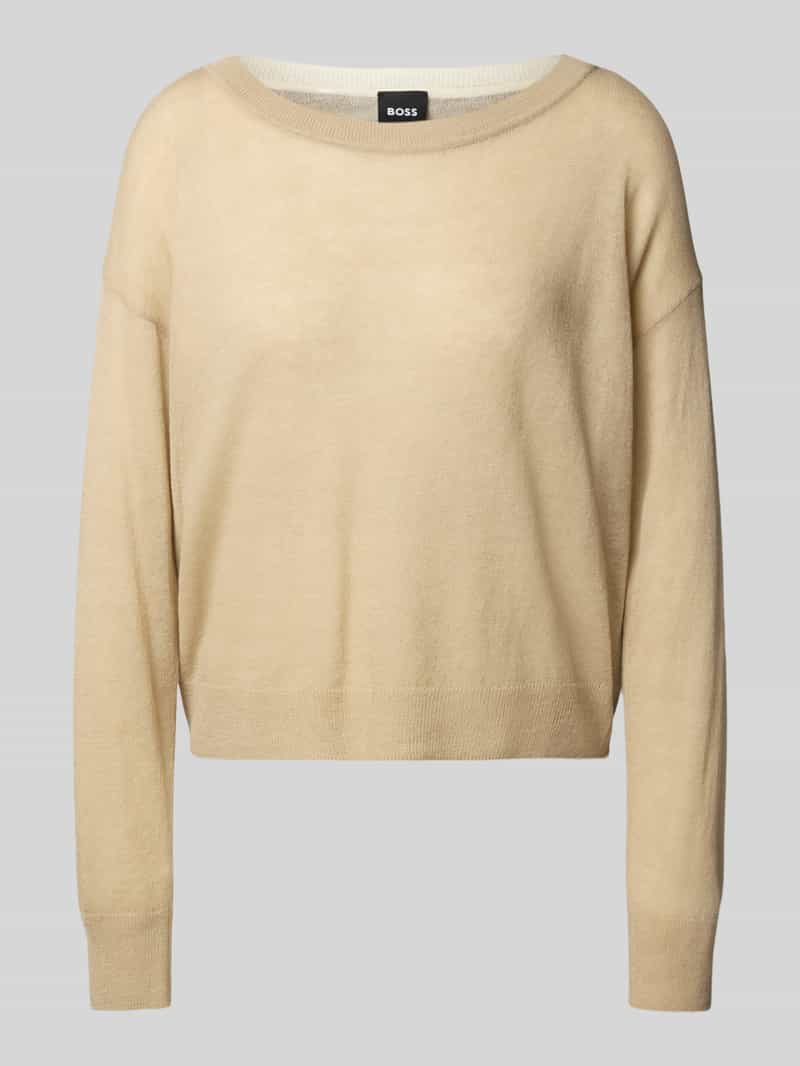Boss Relaxed fit gebreide pullover van wolmix model 'FEMOK'