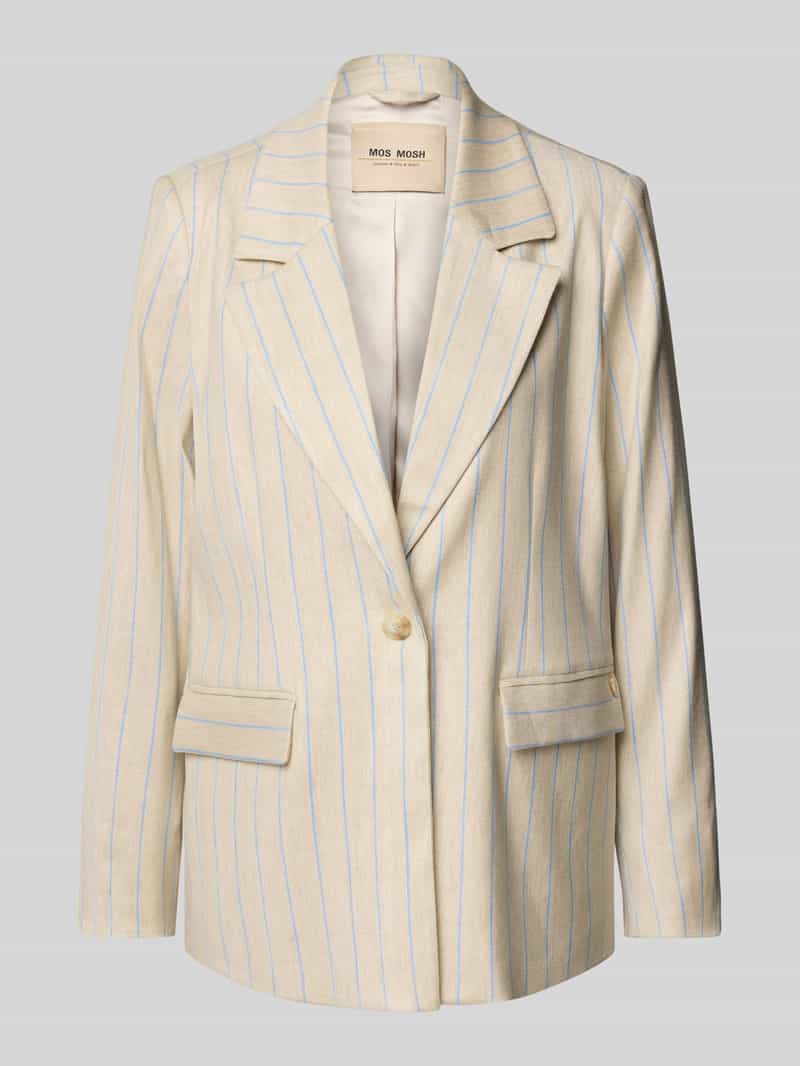 MOS MOSH Linnen blazer met knoopsluiting model 'Nancy Miriam'