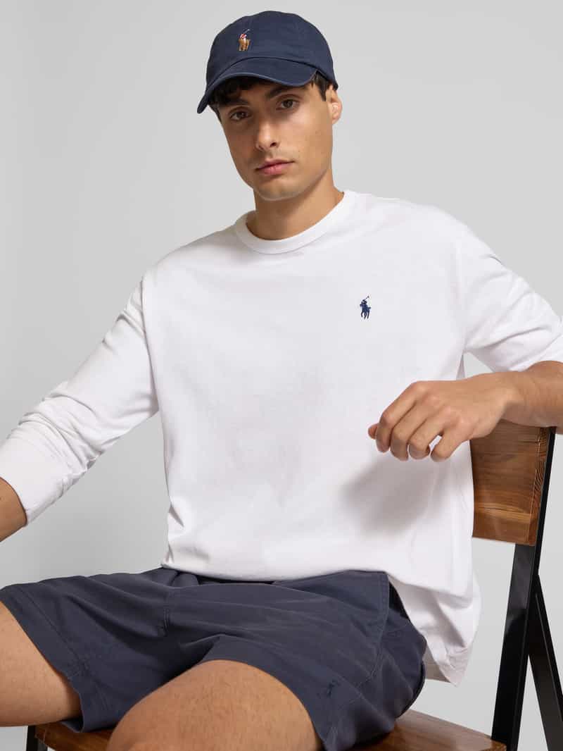 Polo Ralph Lauren Classic fit shirt met lange mouwen en labelstitching