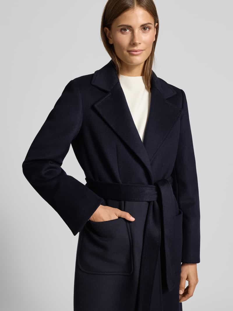 MAX&Co. Regular fit lange wollen jas met reverskraag model 'RUNAWAY'
