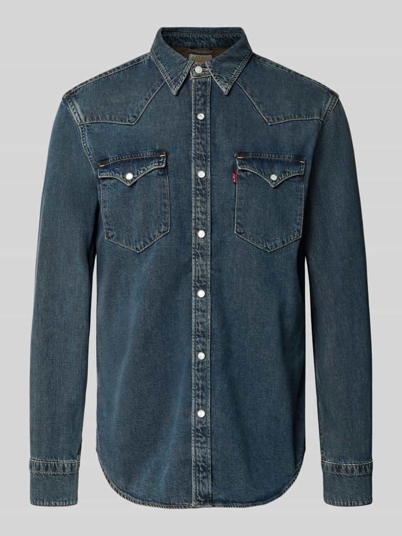 Levi's Regular fit jeansoverhemd met borstzakken en labeldetail