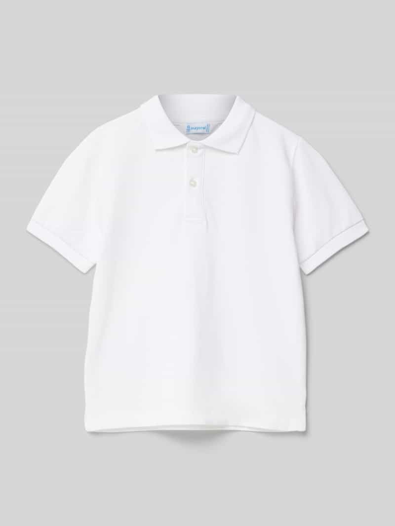 Mayoral Regular fit poloshirt met labelstitching