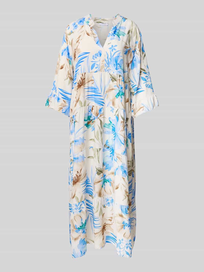 ZABAIONE Midi-jurk van viscose in laagjeslook