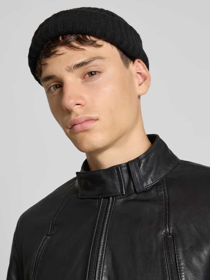 G-Star Raw Bikerjack van schapenleer met opstaande kraag