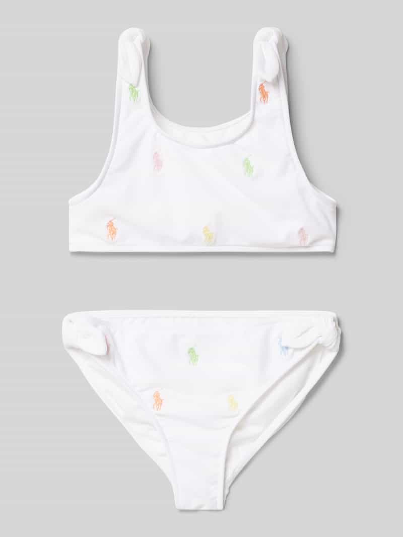 Bikini met labelstitching