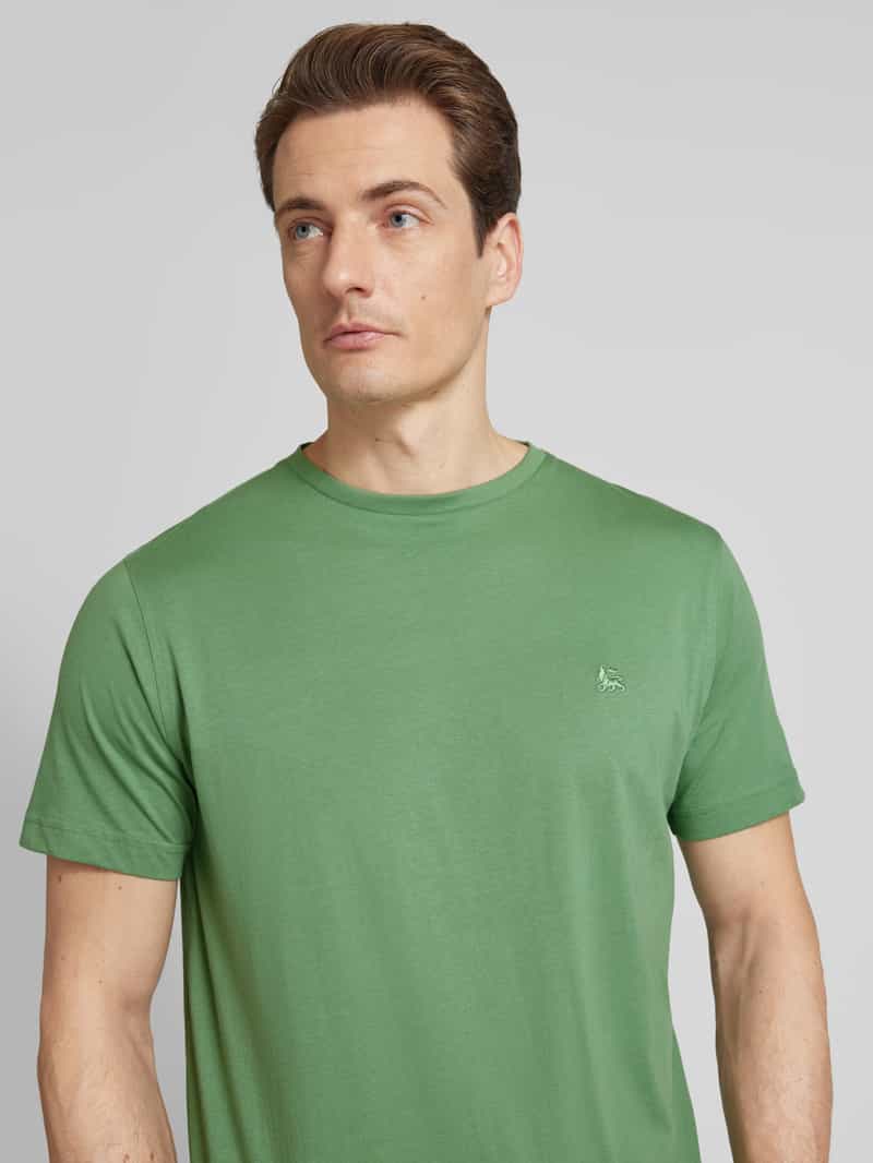 Lerros T-shirt met labelstitching