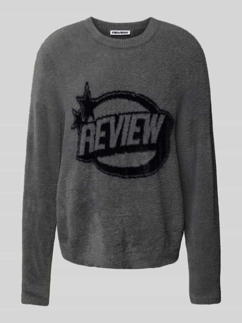 Gebreide pullover in de look van imitatiebont