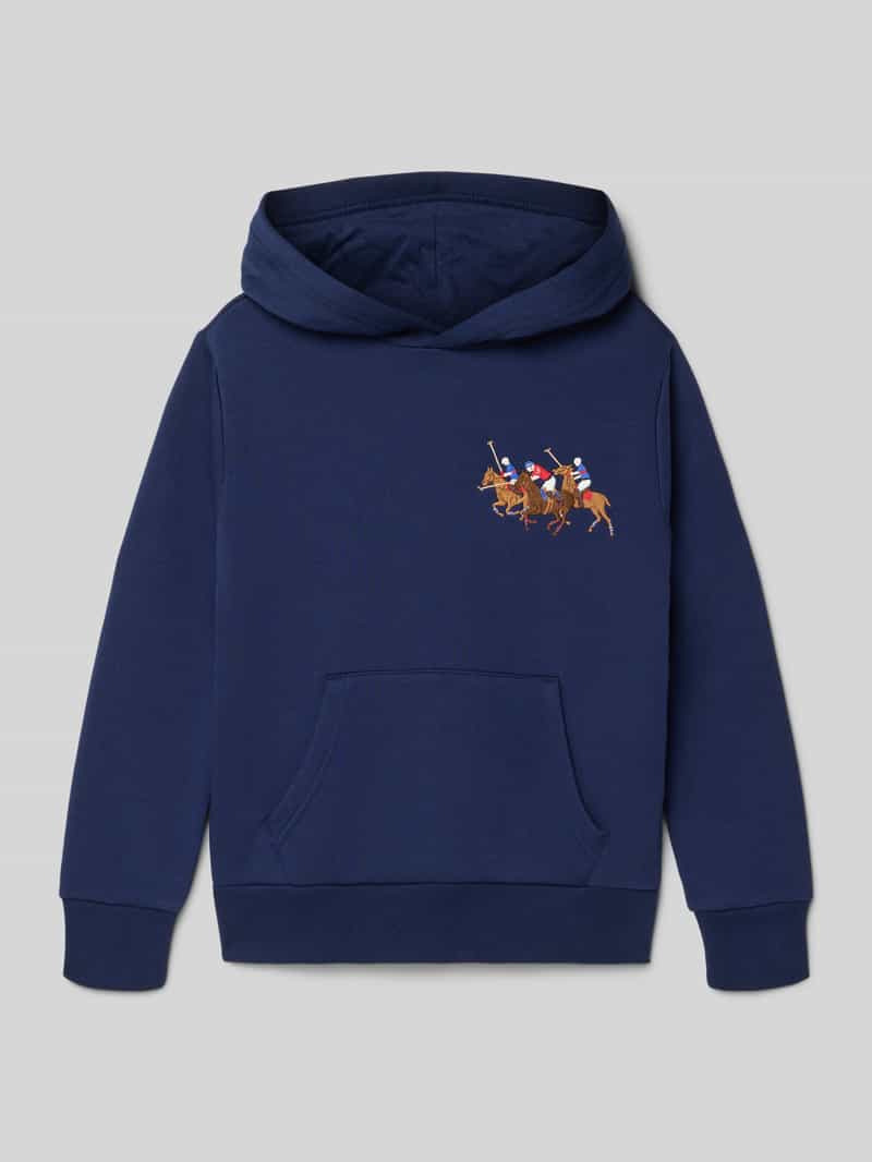 Polo Ralph Lauren Kids Regular Fit Hoodie aus Baumwoll-Mix in Marine, Größe 110 2013622110