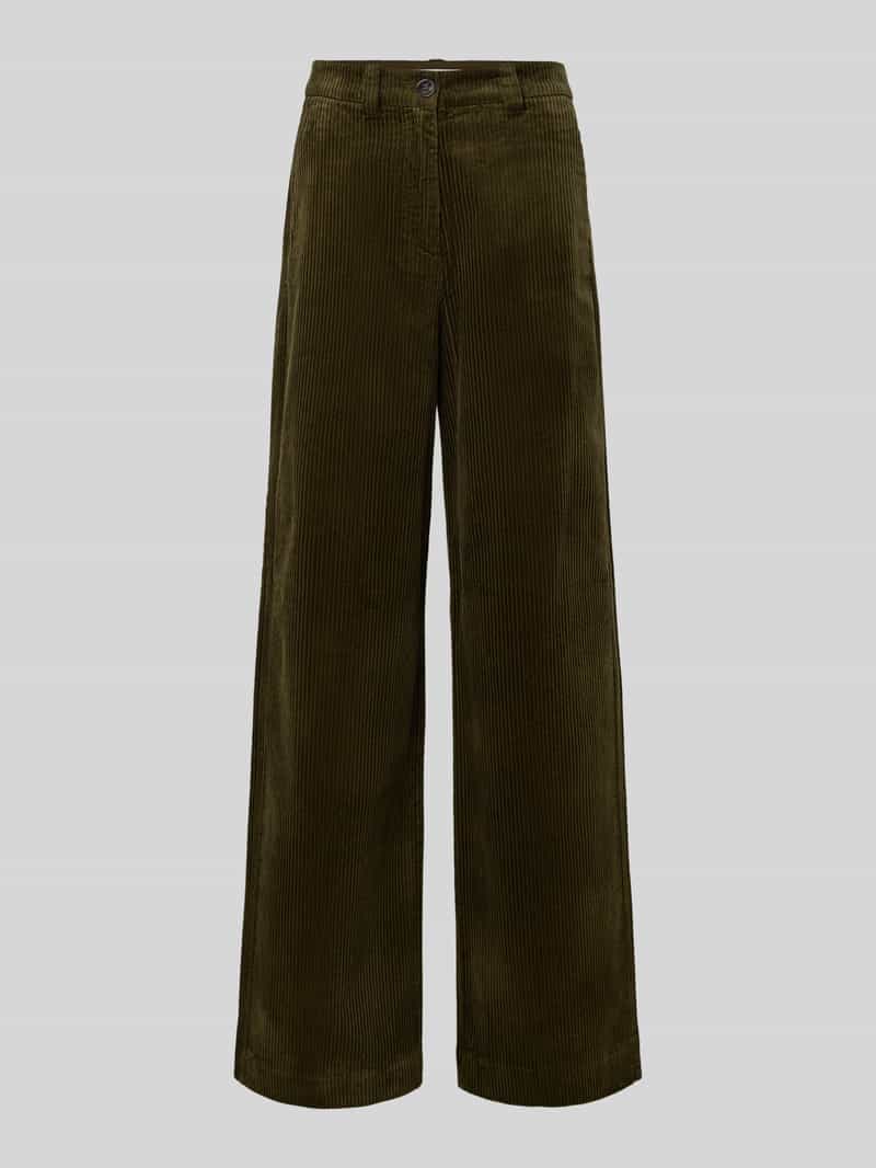 Marc O'Polo Wide leg corduroy broek van puur katoen