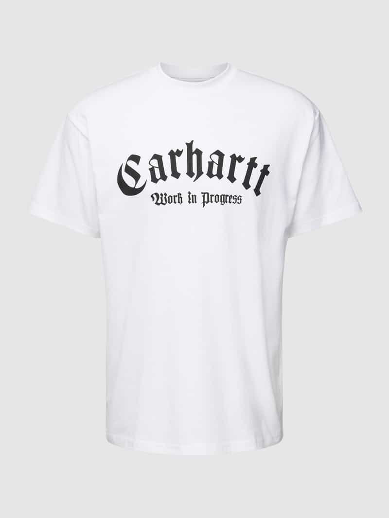 Carhartt Work In Progress T-shirt met labelprint model 'ONYX'