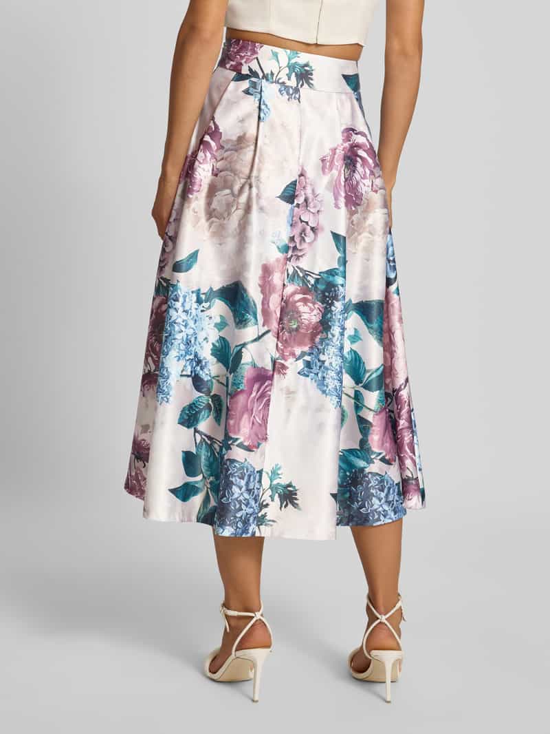 RINASCIMENTO Midirok met all-over print met bloemen