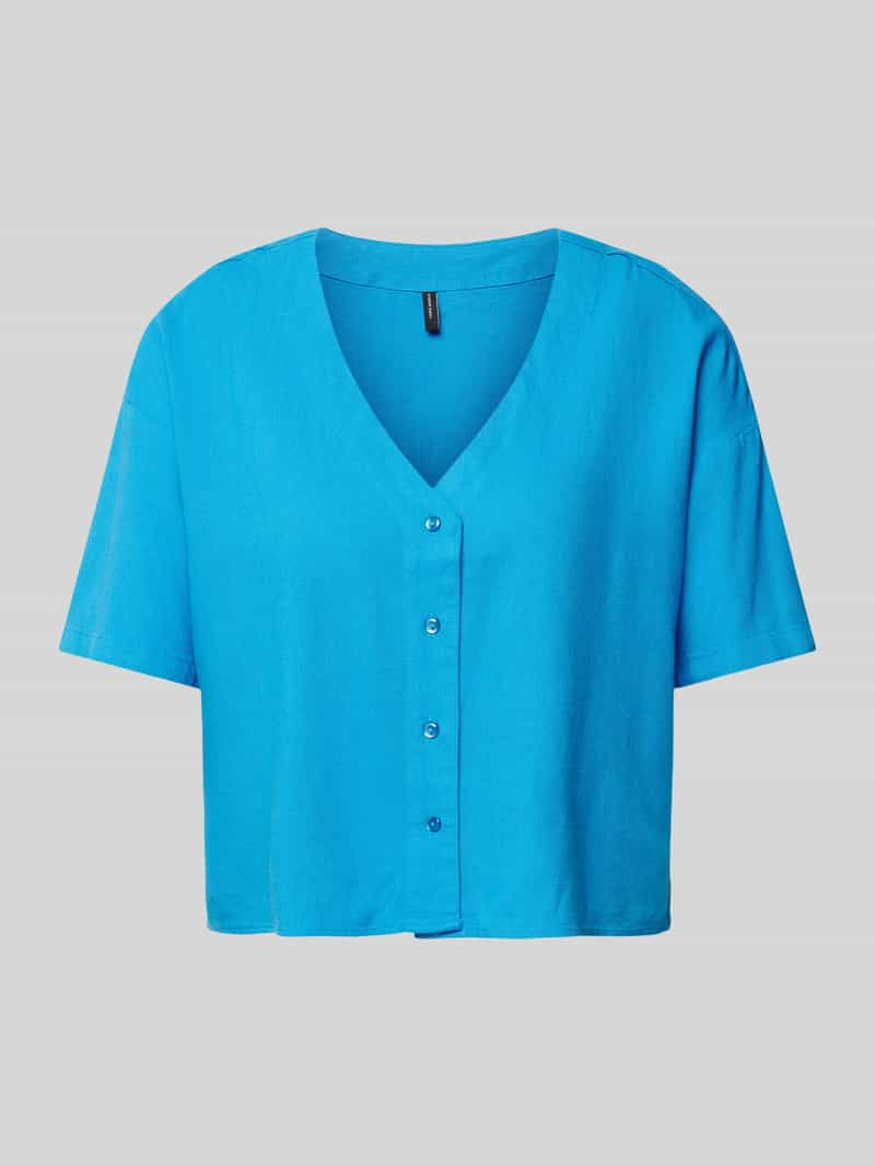 Vero Moda Blouse met V-hals van een mix van viscose en linnen, model 'JESMILO'