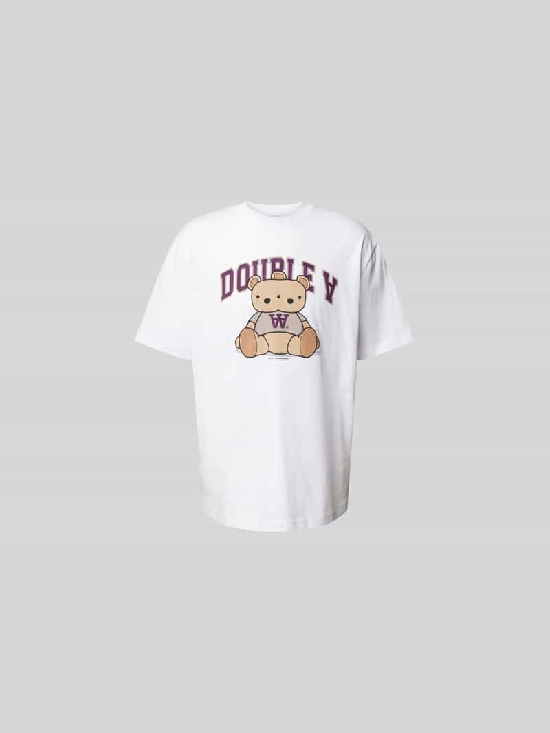 Wood T-shirt met labelprint