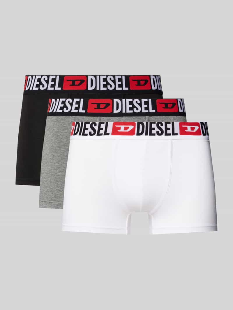 Diesel Boxershort met elastische band met logo in een set van 3 stuks