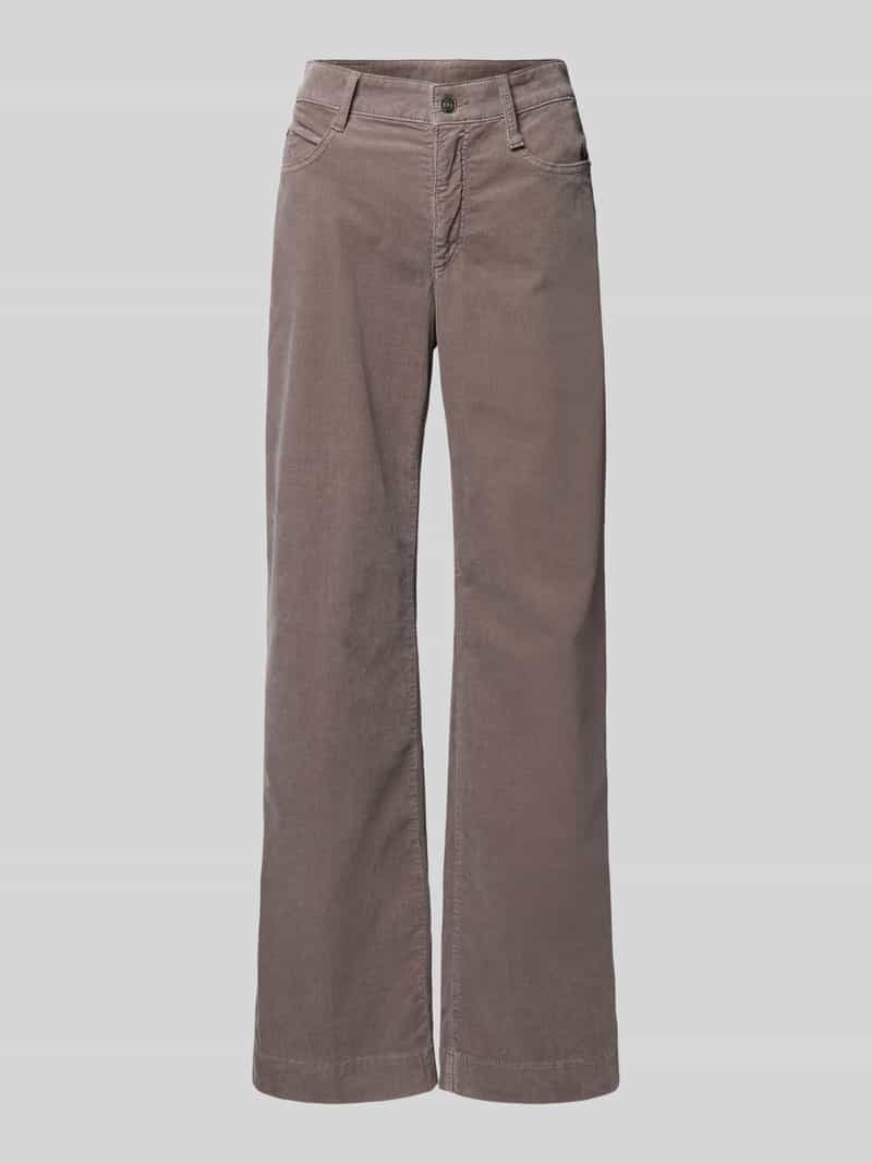 MAC Corduroy broek met wijde pijpen en steekzakken