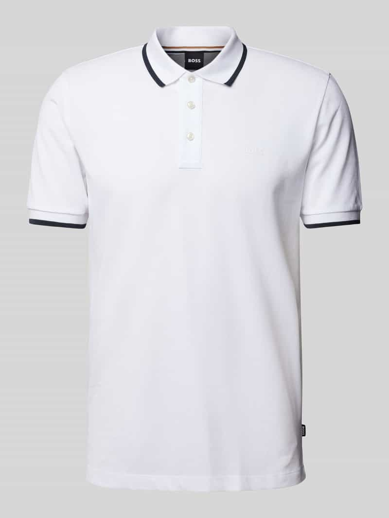 Boss Poloshirt met contraststrepen model 'Parlay'