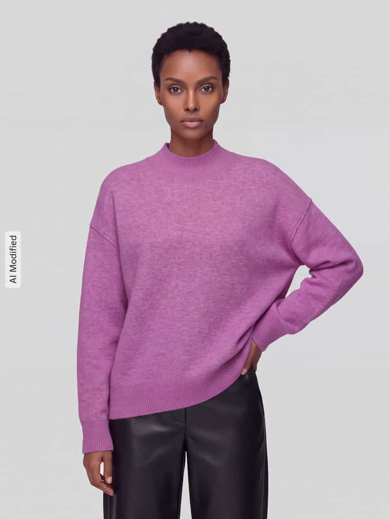 Marc O'Polo DENIM Regular fit col-pullover van scheerwolmix