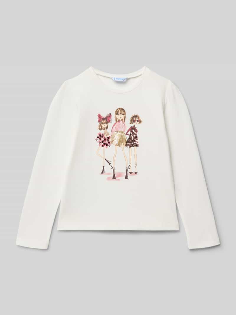 Mayoral Regular fit shirt met lange mouwen en motiefprint