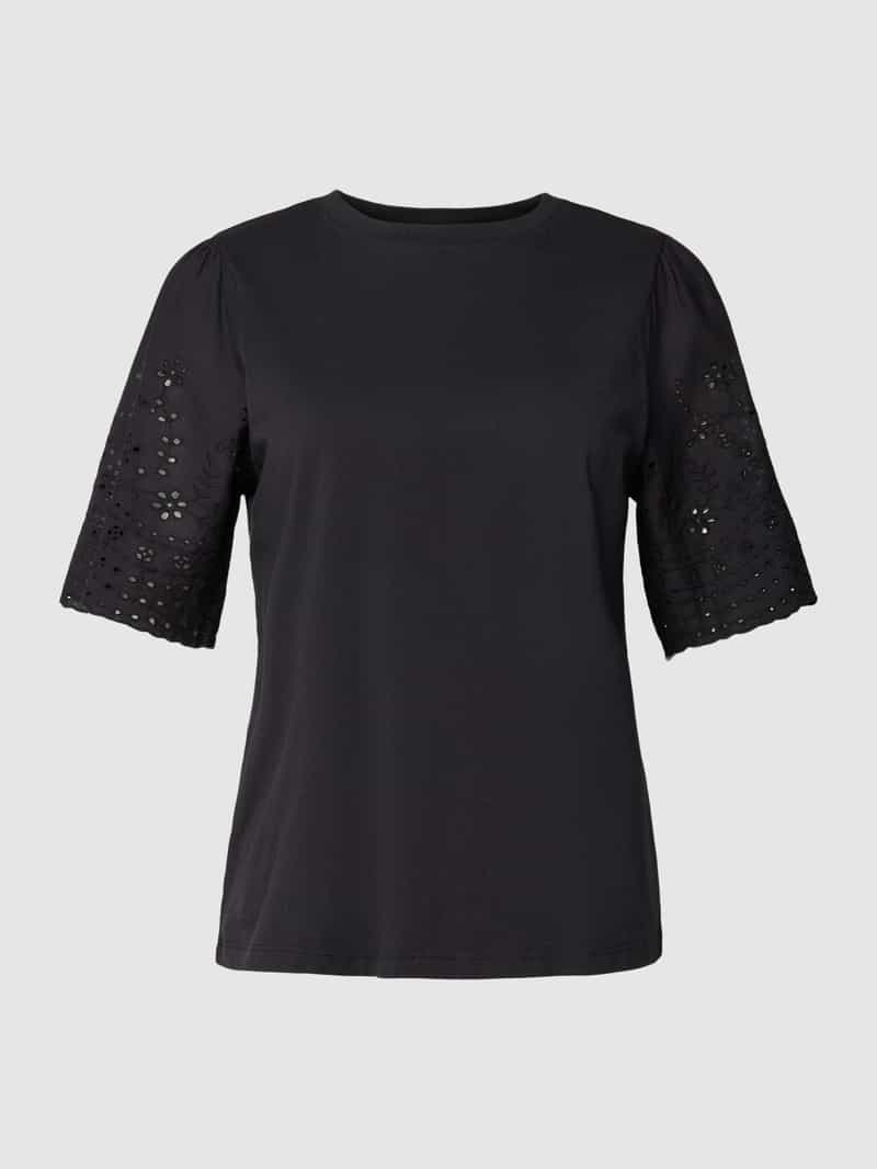 YAS T-shirt met broderie anglaise model ' LEX'