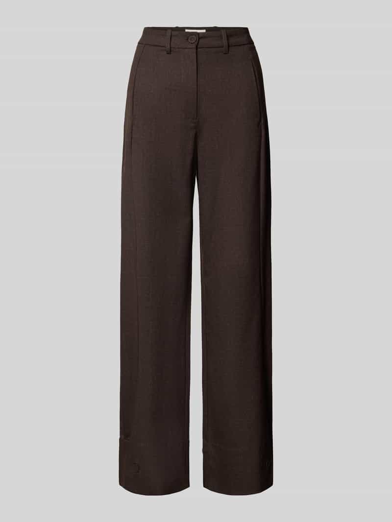 Stefanel Straight fit stoffen broek met ritssluiting