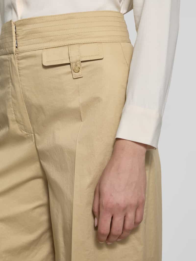 Boss Wide leg stoffen broek met persplooien model 'Tiana'