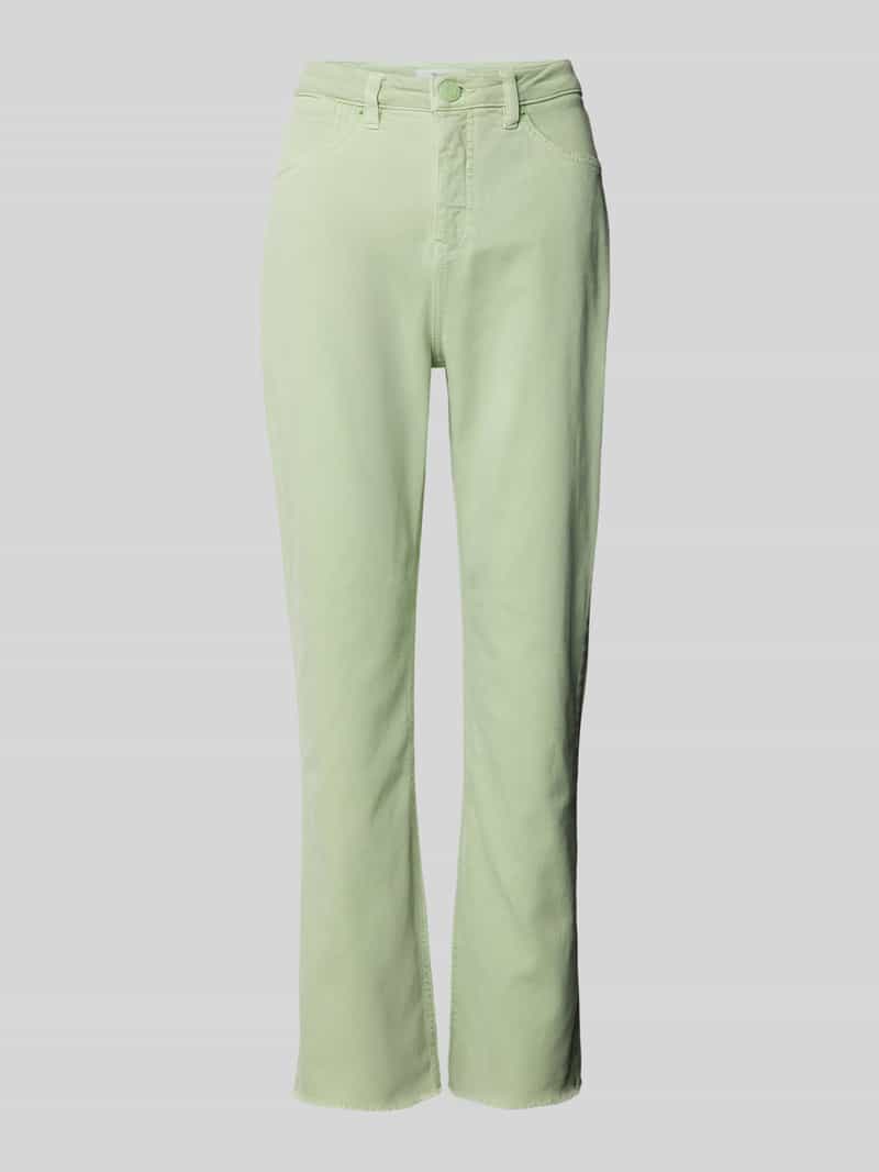Opus Tapered fit jeans met open zoom model 'Eboni'
