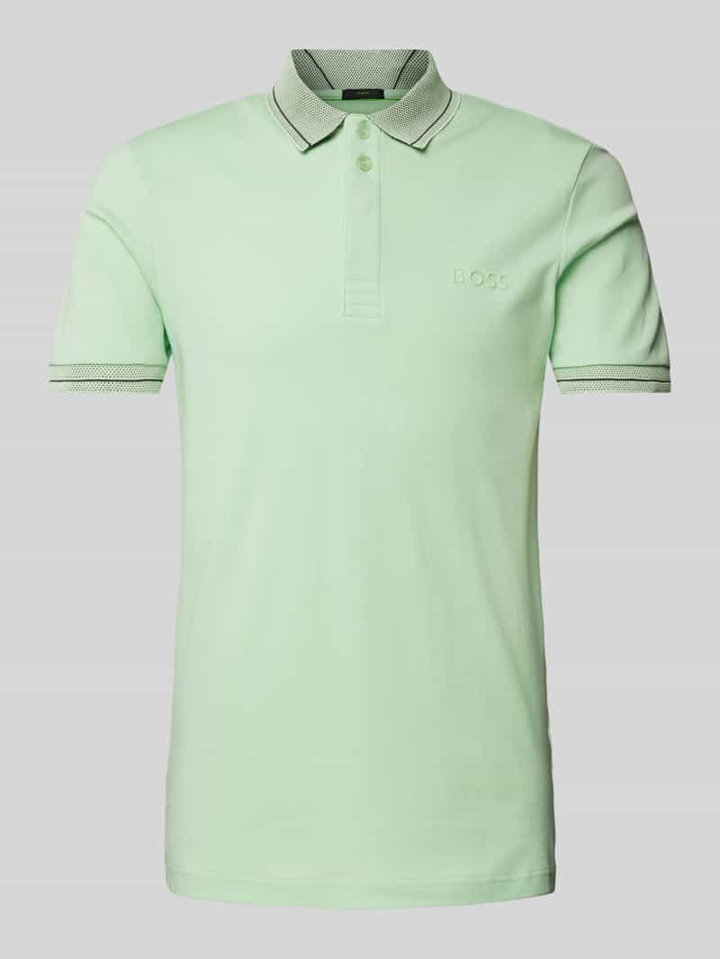 BOSS Green Poloshirt met labelprint model 'Paule'