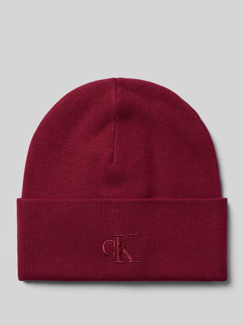 Calvin Klein Gebreide muts CK FINE RIB BEANIE